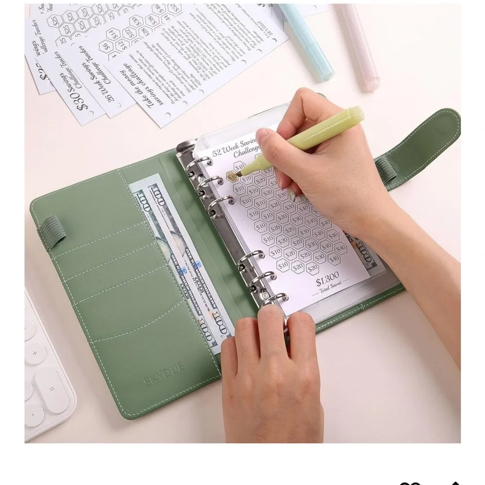 Green Money Saving Challenge Binder
